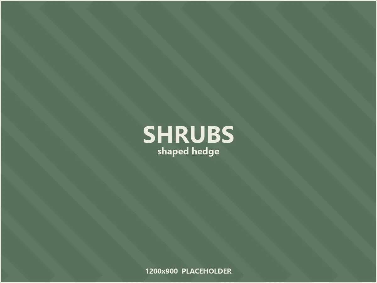 Placeholder: a shaped hedge after shrub trimming